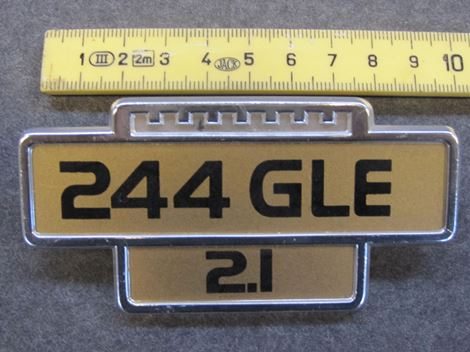 244-gle-21 Volvo 244GL 2,1 emblem - Billede 1