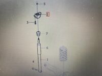 støtteleje til støddæmper bag volvo Volvo S40 (2004-), S40, V50 (2004-), V50 - Billede 2