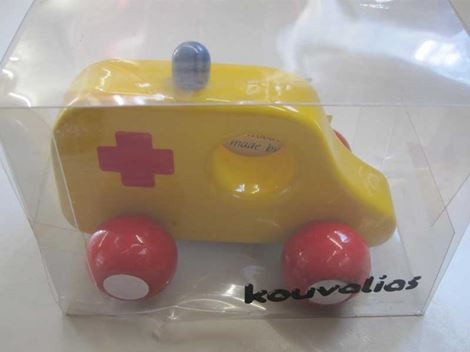 kouvalias-936 KOUVALIAS 936 hospital car wooden toy - Billede 1