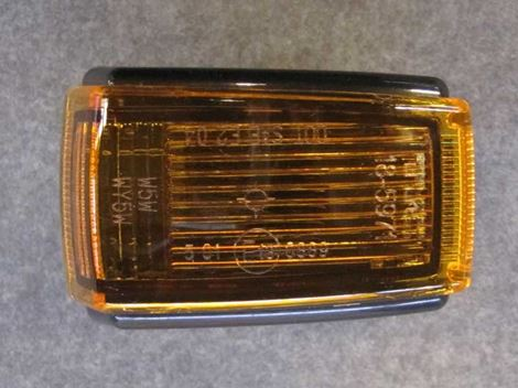 sideblink-sort_orange Sideblink volvo sort kant med orange glas 240 700 850 900 SV40 SV70 - Billede 1