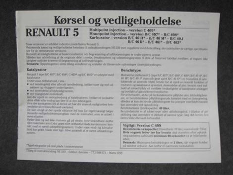 till-C3-A6g-til-renault-5 Tillæg til Renault 5 - Billede 1