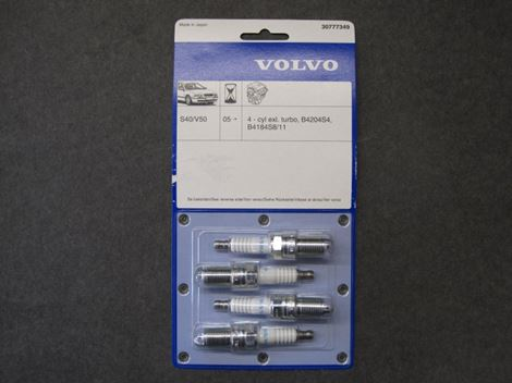 volvo-2030777349 Tændrørssæt – original Volvo, Volvo C30, S40, V50 (2004-), B4184S11 / B4184S8 / B4204S4 - Billede 1