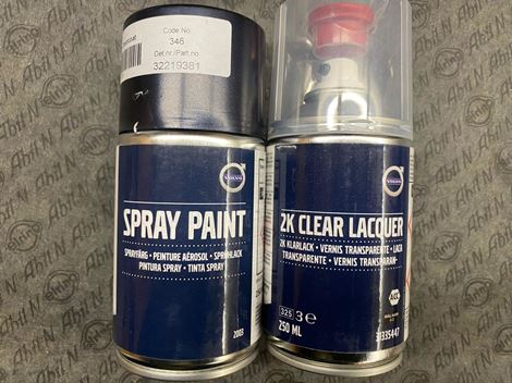 volvo-2032219381-20spraymaling-20code-20346 Volvo farve 346 spraysæt 2K, 32219381 - Billede 1