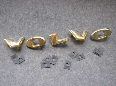 volvo-276377 Volvo, emblem på frontklap Amazon, guld - Billede 1