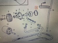 Pakning, oliepumpe, Volvo 700, 900 - Billede 2