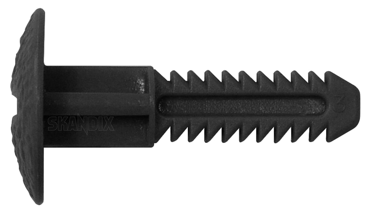 1025387 Clips til indvendigt panel – dørlomme/opbevaringsrum (sort, original Volvo), Volvo 200 - Billede 1