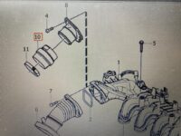 Trykrør / indsugningsslange – indsugningsmanifold til spjældhus, Volvo C30, S40, V50 (2004-), S80 (2007-), V70 (2008-) - Billede 3