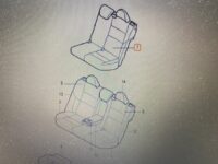 Polstrings/klædningsdel (upholstery) til bagsæder, Volvo S40 V50 2008-2012 - Billede 2