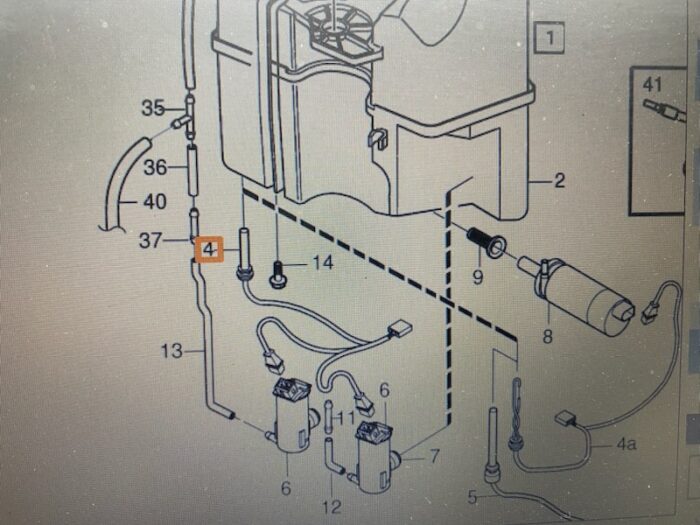 niveausensor til sprinklerbeholder, brugt, volvo V70 V70XC, 2000-04 - Billede 2